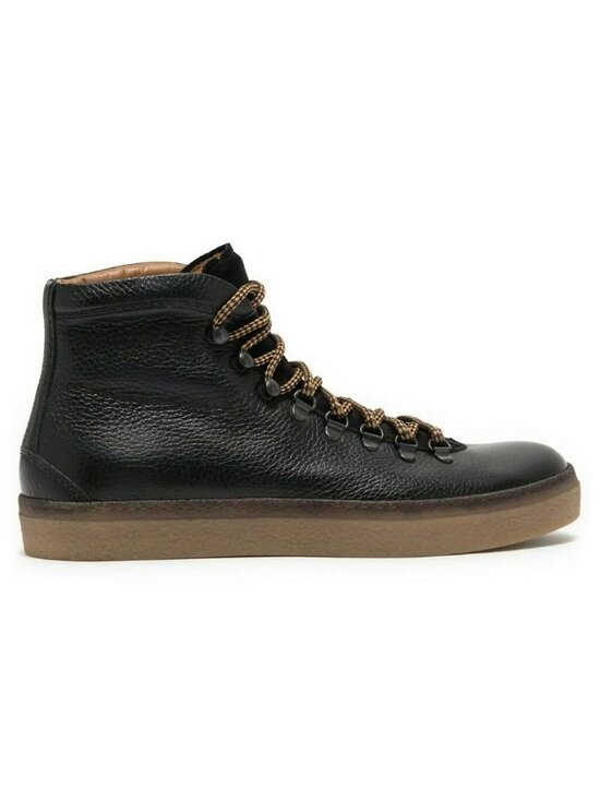 Antonio Maurizi Men\'s Alpine High Top Sneaker Boot Black Leather Size 41 / US 8